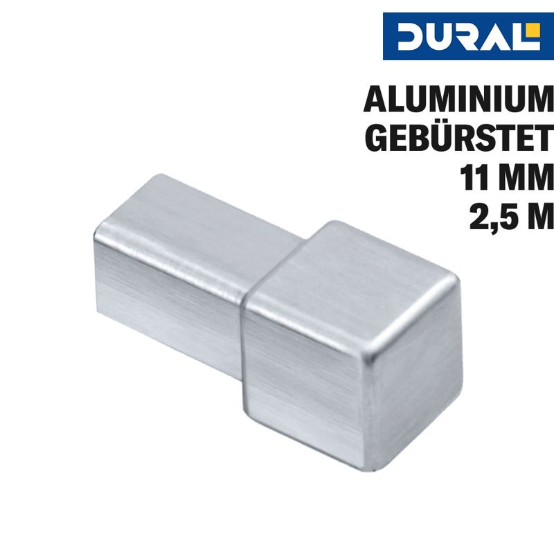 Fliesen Ecke Aluminium Silber Gebürstet von DURAL