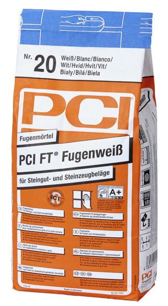 PCI FT Fugenweiß 1054 Fugenmörtel Farbe 20 Weiß 5 kg
