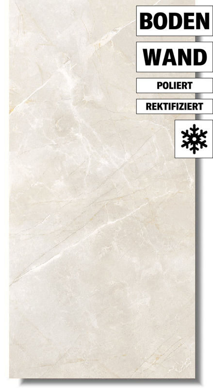 Marmoroptik Fliese Lux Arctic beige von Niro Granite