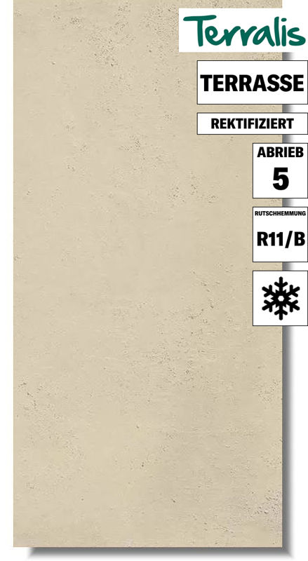 Betonoptik Terrassenplatte Mila beige von Terralis