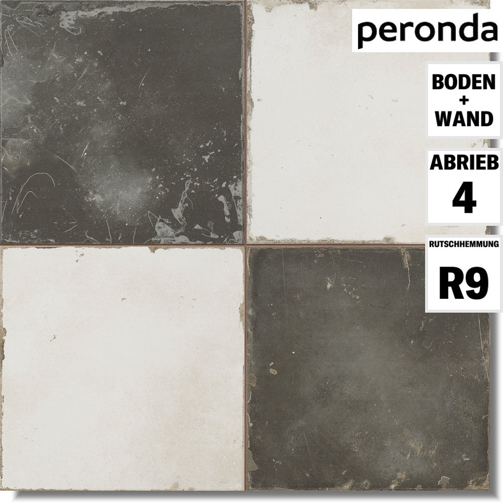 Peronda FS Damero-N schwarz weiß 45 x 45 38086