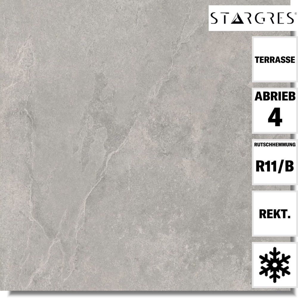 Terrassenplatte Pizarra grey 60 x 60 x 2 KRT0660097G1